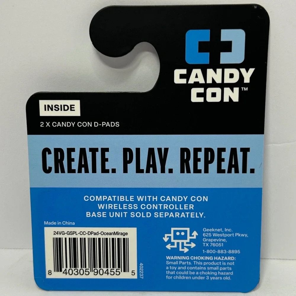 Candy Con D-Pads Ocean Mirage Blue Controller Accessories 2-Pack NEW